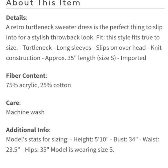 Max Studio Turtleneck Dress size Medium - Picture 3 of 3